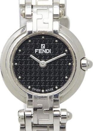 Fendi Pre-owned Watches, female, Black, Size: ONE SIZE Pre-owned Stainless Steel Watch 750L