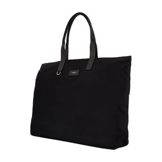 Dolce & Gabbana Mens Calfskin Leather Tote Black
