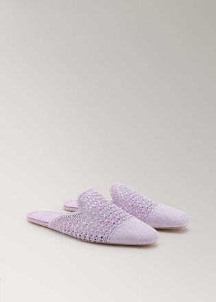 Mango Pantofole crochet lilla - Donna - 36 - MANGO
