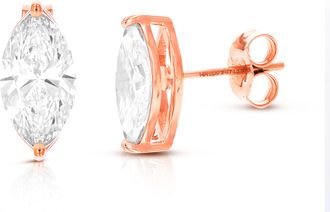 Vir Jewels 2 cttw Marquise Lab Grown Diamond Stud Earrings in 14K Gold With Push Backs For Women