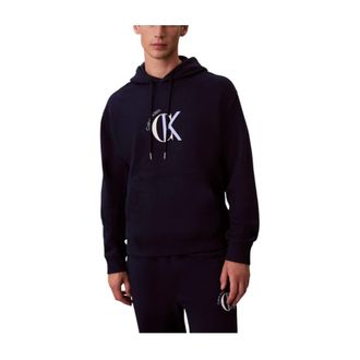 Calvin Klein Hoodies & sweatvesten, Heren, Blauw, M, Katoen, 350 Terry Graph Hoodie
