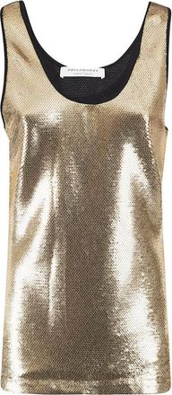 Philosophy di Lorenzo Serafini Chique Top - Dames - Tops zonder mouwen - Geel - S - Polyester - Tops