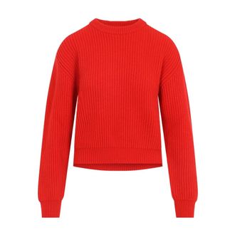 Jil Sander Maglione a coste - - Knitwear - Donna - Rosso - 2XS