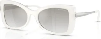 Michael Kors Malaga Zonnebril - Dames - Zonnebrillen - Wit - 53 MM - Accessoires