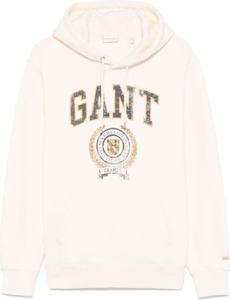 GANT Felpa con cappuccio e logo - Bianco