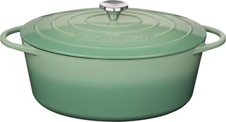 K&uuml;chenprofi Provence Enameled Cast Iron Oval Dutch Oven, 13 L, 7.4 qt