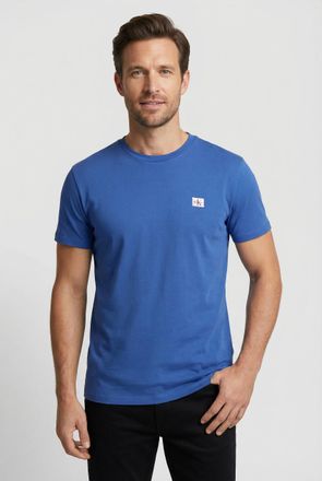 Calvin Klein Jeans T-Shirt CALVIN KLEIN JEANS SS BADGE 30S JERSEY CLASSIC TEE, Herren, Gr. XXL, classic blau, Single Jersey, Obermaterial: 100% Baumwolle, klassisch norm