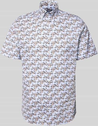 Bugatti Slim Fit Freizeithemd mit Button-Down-Kragen in Hellblau, Gr&ouml;&szlig;e XXXXL