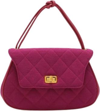 Chanel Pre-owned Matelasse Handbag - Dames - Vintage Handtas - Paars - ONE Size - Katoen - Vintage