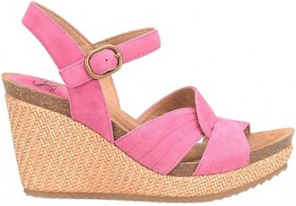 S&ouml;fft Womens Clarissa Wedge Sandal In Magenta