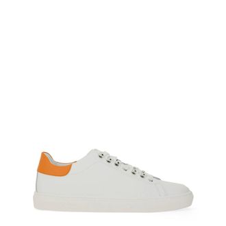 Moschino Leather Sneaker - male - Moschino - Sneakers - White - 10 UK - Shoes