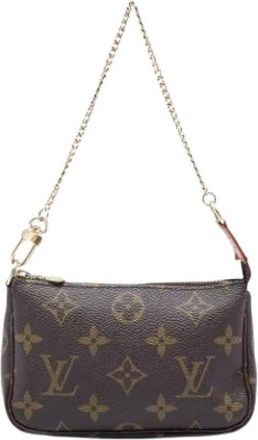 Louis Vuitton Pre-owned Mini Pochette Accessoires - Dames - Vintage Mini Tas - Bruin - ONE Size - Vintage