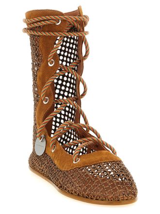Kiko Kostadinov Reticella Ankle Boots - Brown
