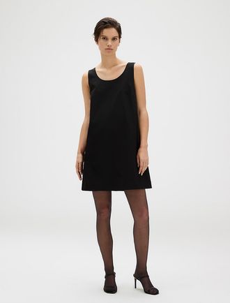 Calvin Klein Womens Refined Stretch Mini Dress - Black - 00