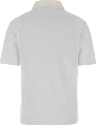 Jil Sander Womens White Piquet Polo Shirt 100 Exterior: Cotton T-shirts And Polos