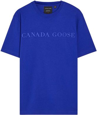 Canada Goose Vantage Logo-embroidered Cotton T-shirt - Blue - XL