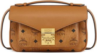 MCM Tracy Schoudertas in Visetos - Dames - Schoudertassen - Bruin - ONE Size - Leer - Tassen
