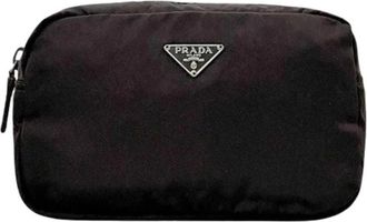 Prada Pre-owned Pouch - Dames - Vintage Clutch - Bruin - ONE Size - Nylon - Vintage