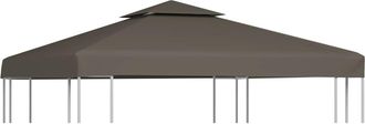 vidaXL Vidaxl - Toldo De Cenador 2 Niveles 310 G/m&sup2; 3x3 M Gris Topo Gris Topo