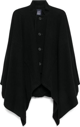 Yohji Yamamoto Mantella con bottoni - Nero
