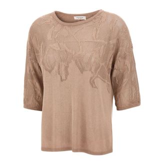 KANGRA Dames, Blouses & Shirts, Beige, Maat: XS Katoen