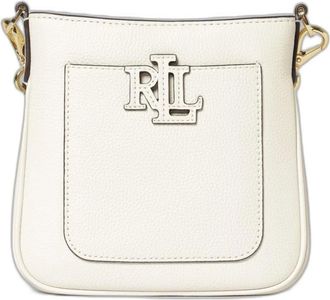 Ralph Lauren Borsa a spalla con logo RL in pelle - - Bags - Donna - Bianco - ONE SIZE