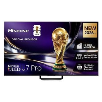 Hisense Smart Tv Miniled 165hz 55 4k 55u7s Pro, Schermo Anti-riflesso, Dolby Atmos 2.1.2 By Devialet, Vidaa Os, Dolby Vision Iq, Native 165hz Game Mode, 4 Hdm