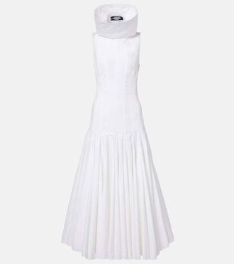 Jacquemus Triana cotton poplin midi dress
