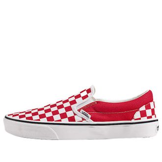 Vans Game Day Classic Slip-On Checkerboard Crimson Red True White VN000EACQ9U