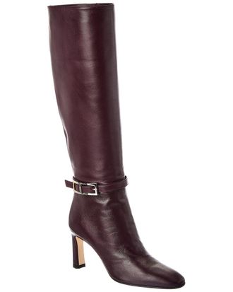 Sergio Rossi Nora 80 Leather Knee-High Boot