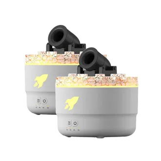 OEM Humidificador Difusor De Aromas Cannon De 2 Piezas Con 2 Modos, 7 Colores Led, Temporizador Y Ajustes Regulables - Humidificador Tipo Torreta