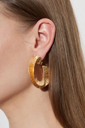 Cult Gaia Ren Large Hoop Earrings, Womens, Gold