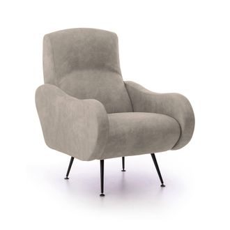 Dmora Sill&oacute;n Lasnigo, Con Brazos, Soporta 90 Kg, Made In Italy, Estructura De Madera, 70x100x98h Cm, Gris Tortora