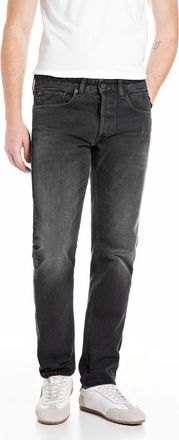 Replay Straight-Jeans REPLAY GROVER, Herren, Gr. 30, L&auml;nge 30, schwarz (schwarz delav&egrave;), Denim/Jeans, Obermaterial: 100% Baumwolle, straight fit lang, Jeans 