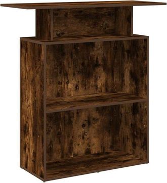 vidaXL Vidaxl - Mostrador de recepci&oacute;n roble ahumado 100x40x104 cm