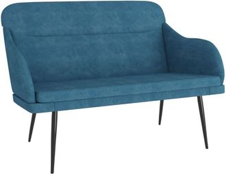 vidaXL Banco De Terciopelo Azul 110x76x80 Cm Vidaxl