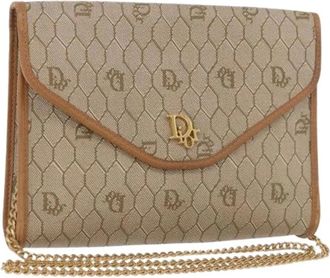 Dior Pre-owned Vintage Honeycomb Canvas Shoulder Bag - - Pre-owned - Donna - Beige - ONE SIZE
