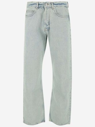 Palm Angels Light Blue Straight Leg Jeans