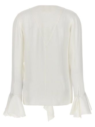 Givenchy Ruffled Silk Blouse - Ivory