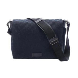 Gucci Pre-owned Cross Body Bags, female, Black, Size: ONE SIZE Pre-owned GG Canvas Shoulder Bag