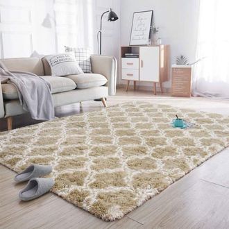 OEM Alfombra De Pelo Largo Para Sal&oacute;n, 200 X 300 Cm, Con Estampado De Calabazas Marrones