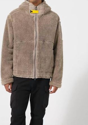 Parajumpers Camaglio Curly Fleece Hoodie In Mastic