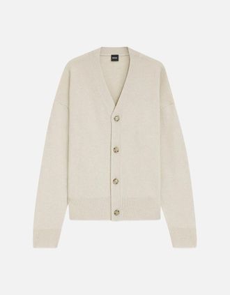 HUGO BOSS Mens C Ucone Cardigan Beige - White - Size: 42