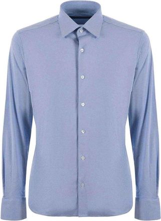 Roberto Ricci Design 24253V11 Shirt - Heren - Zakelijke Overhemden - Blauw - XL - Katoen - Overhemden