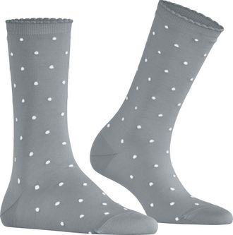 Falke Spike Polka Dot Crew Socks in Silver at Nordstrom, Size 39-42