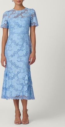 Shoshanna Mill Lace Emmie Dress in Vista Blue at Nordstrom, Size 10