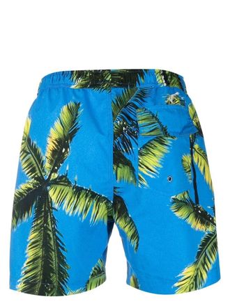 Blue Sky Inn Palm Tree-Print Swim Shorts - Blue