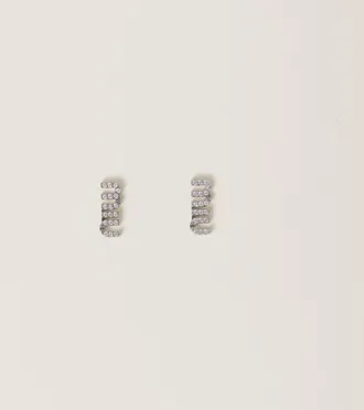 Miu Miu Metal earrings with crystals