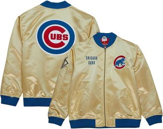 Mitchell & Ness Mens Mitchell & Ness Gold Chicago Cubs OG 2.0 Lightweight Satin Full-Zip Jacket at Nordstrom, Size Xx-Large