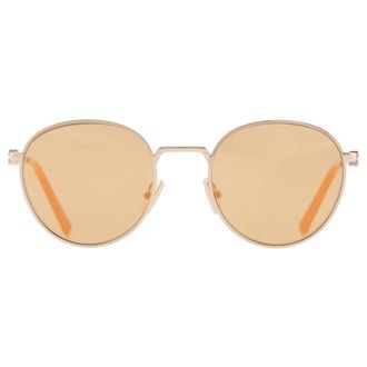 Miu Miu Orange Mirror Silver Round Ladies Sunglasses MU 55ZS 5AK40D 50